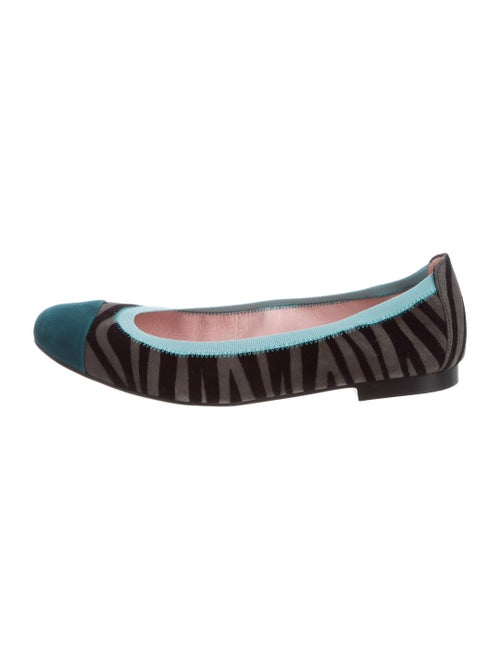 Pretty Ballerinas Shirley Zebra Print Suede Ballet