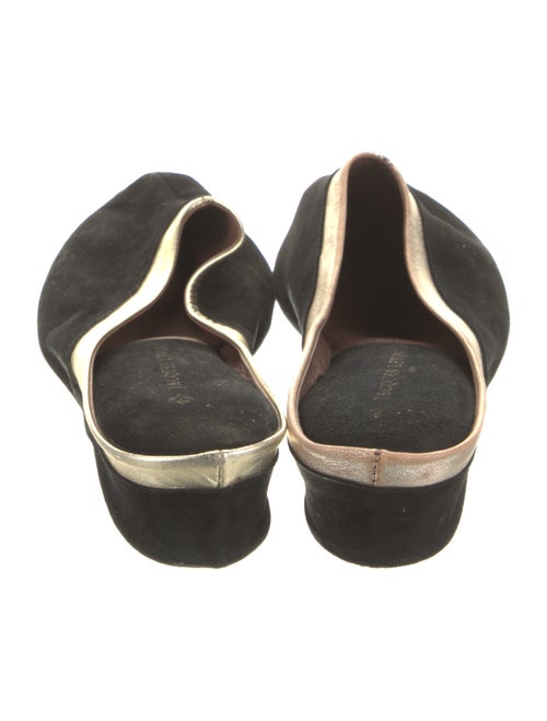 Jacques Levine Suede Leather Trim Embellishment Mules