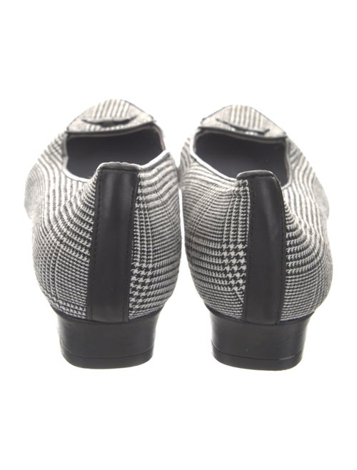 Jacques Levine Canvas Houndstooth Print Flats