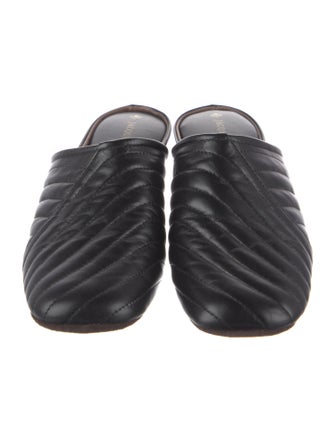 Jacques Levine Leather Mules