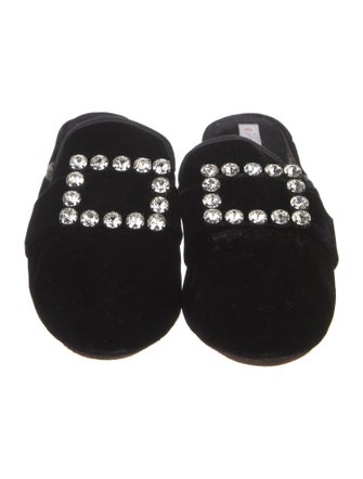 Jacques Levine Velvet Mules