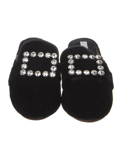 Jacques Levine Velvet Mules