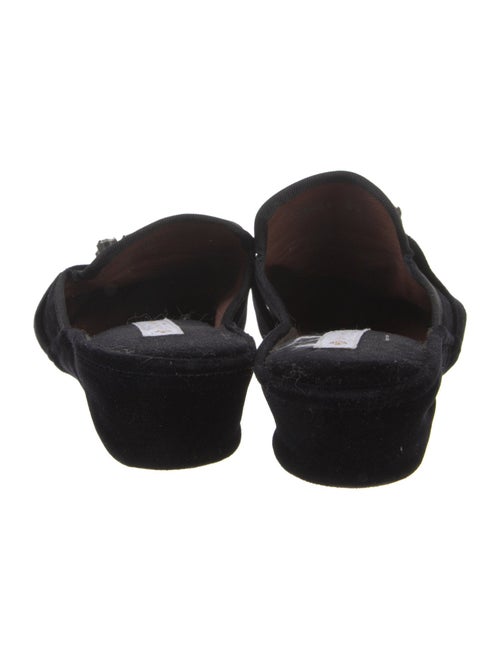 Jacques Levine Velvet Mules