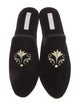 Jacques Levine Velvet Embroidered Accent Mules