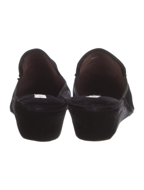 Jacques Levine Velvet Embroidered Accent Mules