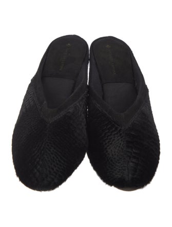 Jacques Levine Velvet Mules