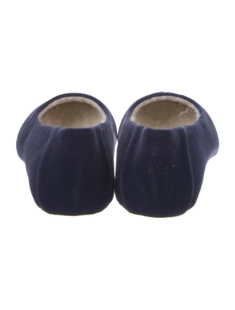 Jacques Levine Velvet Embroidered Accent Flats