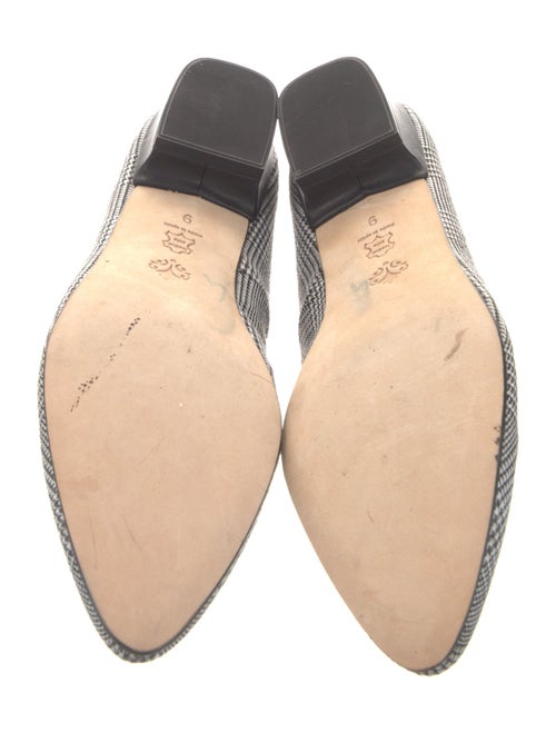 Jacques Levine Canvas Houndstooth Print Flats