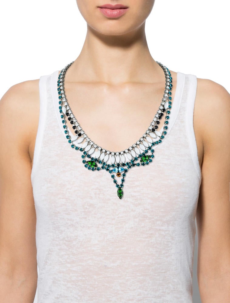 Tom Binns Crystal and Bead Collar Necklace