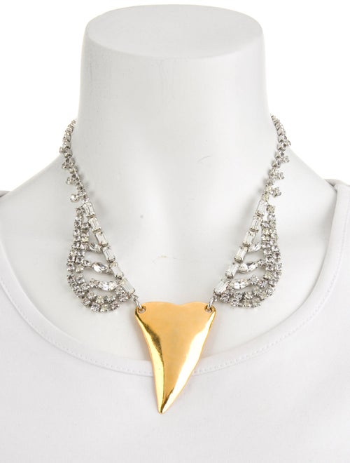 Tom Binns Shark Tooth & Crystal Pendant Necklace