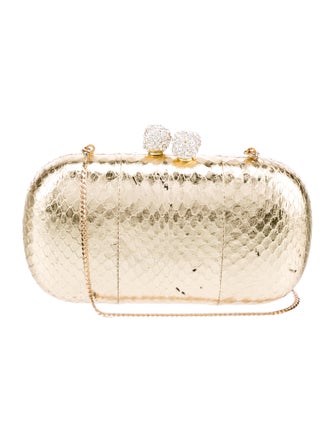 Serpui Marie Embossed Leather Clutch Bag