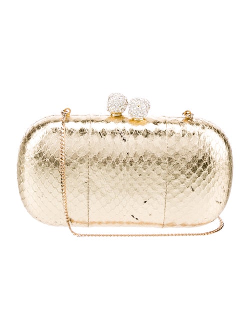 Serpui Marie Embossed Leather Clutch Bag