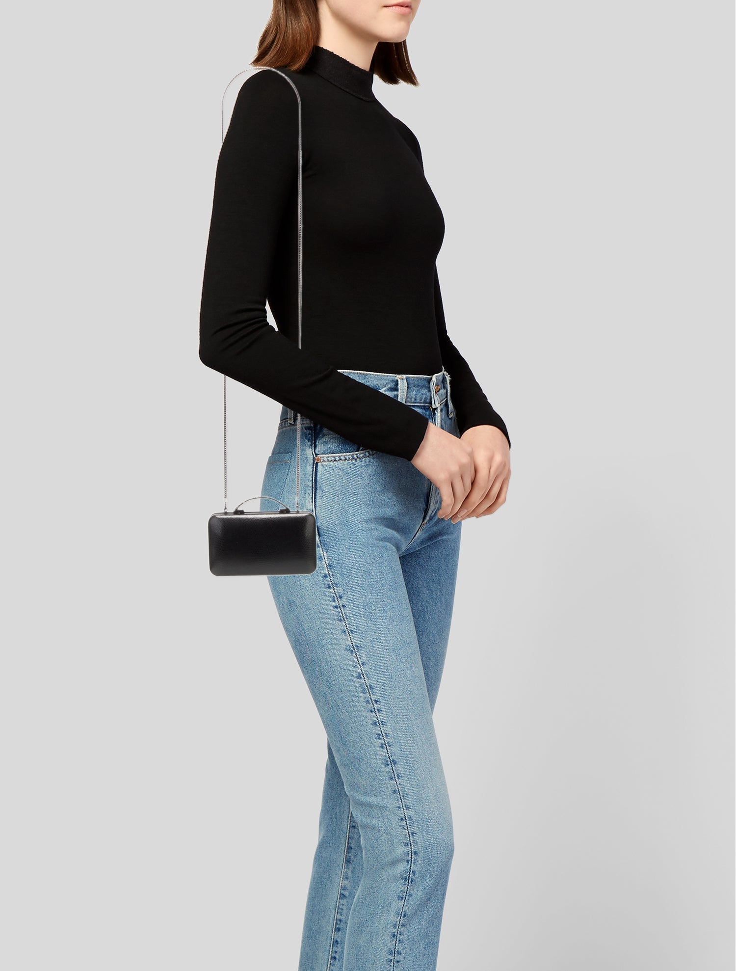 Serpui Marie Embossed Leather Shoulder Bag