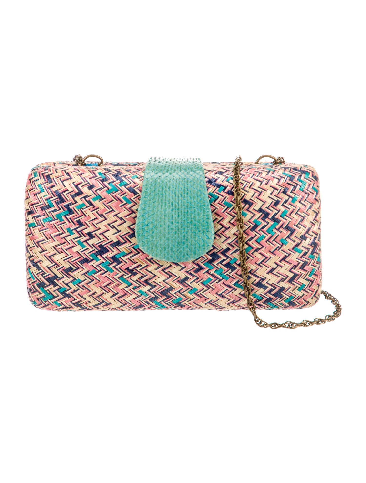 Serpui Marie Raffia Clutch
