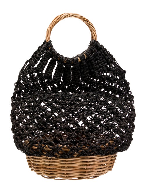 Serpui Marie Wicker Top Handle Bag