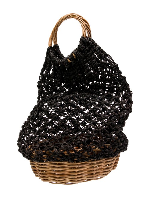 Serpui Marie Wicker Top Handle Bag