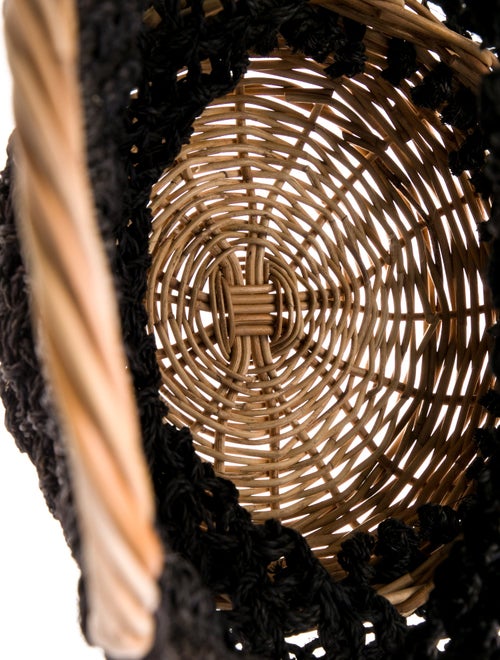 Serpui Marie Wicker Top Handle Bag