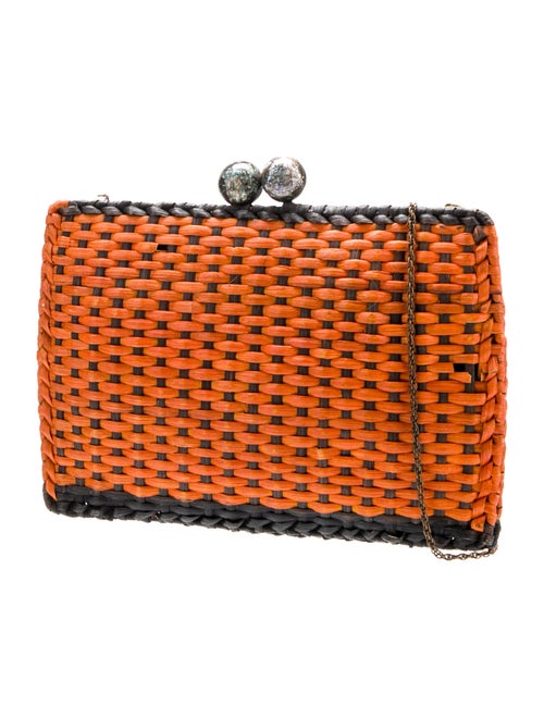 Serpui Marie Rattan Clutch