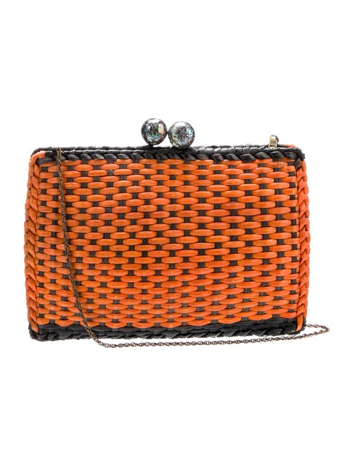 Serpui Marie Rattan Clutch