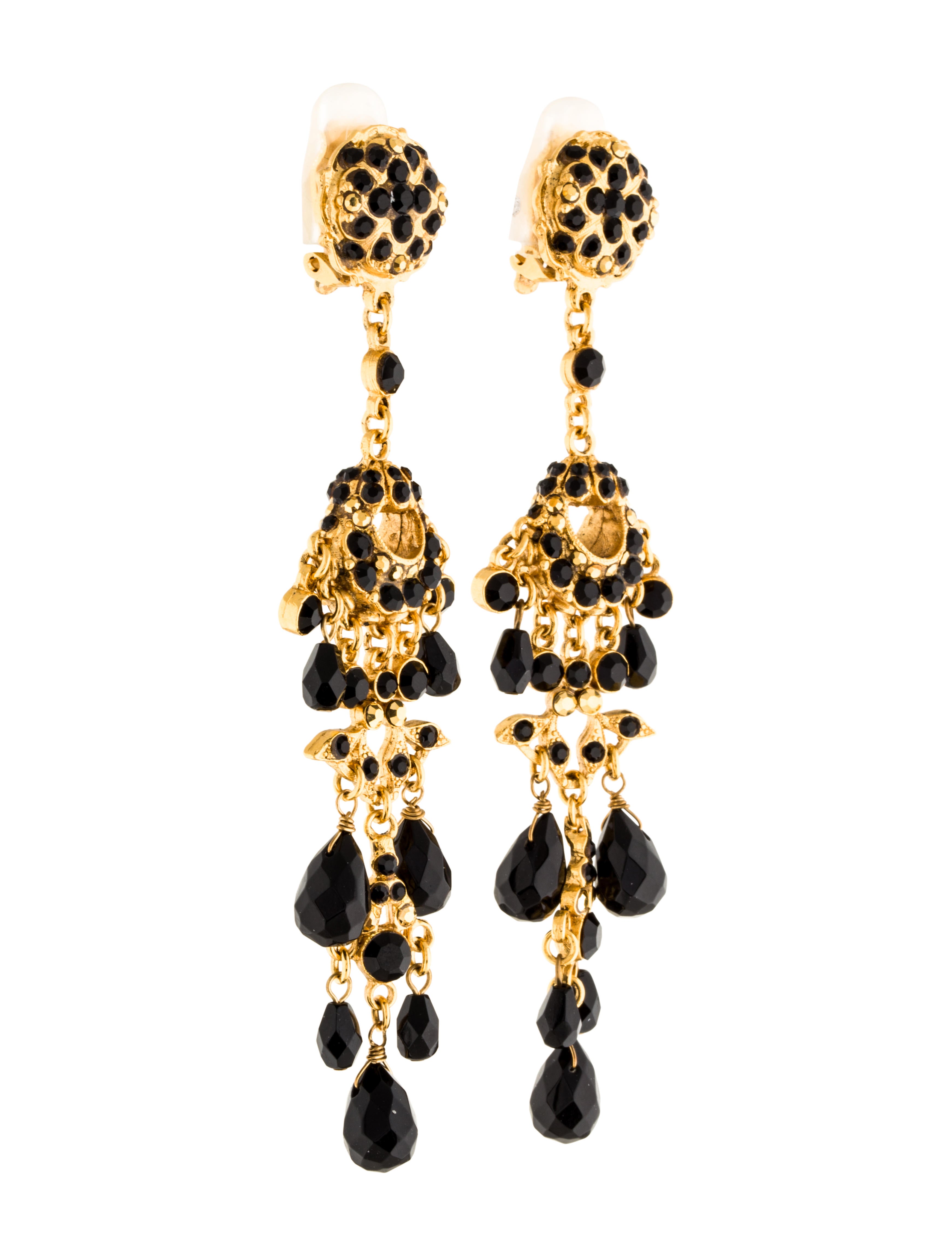 Jose & Maria Barrera Black Chandelier Earrings Earrings W4X20146