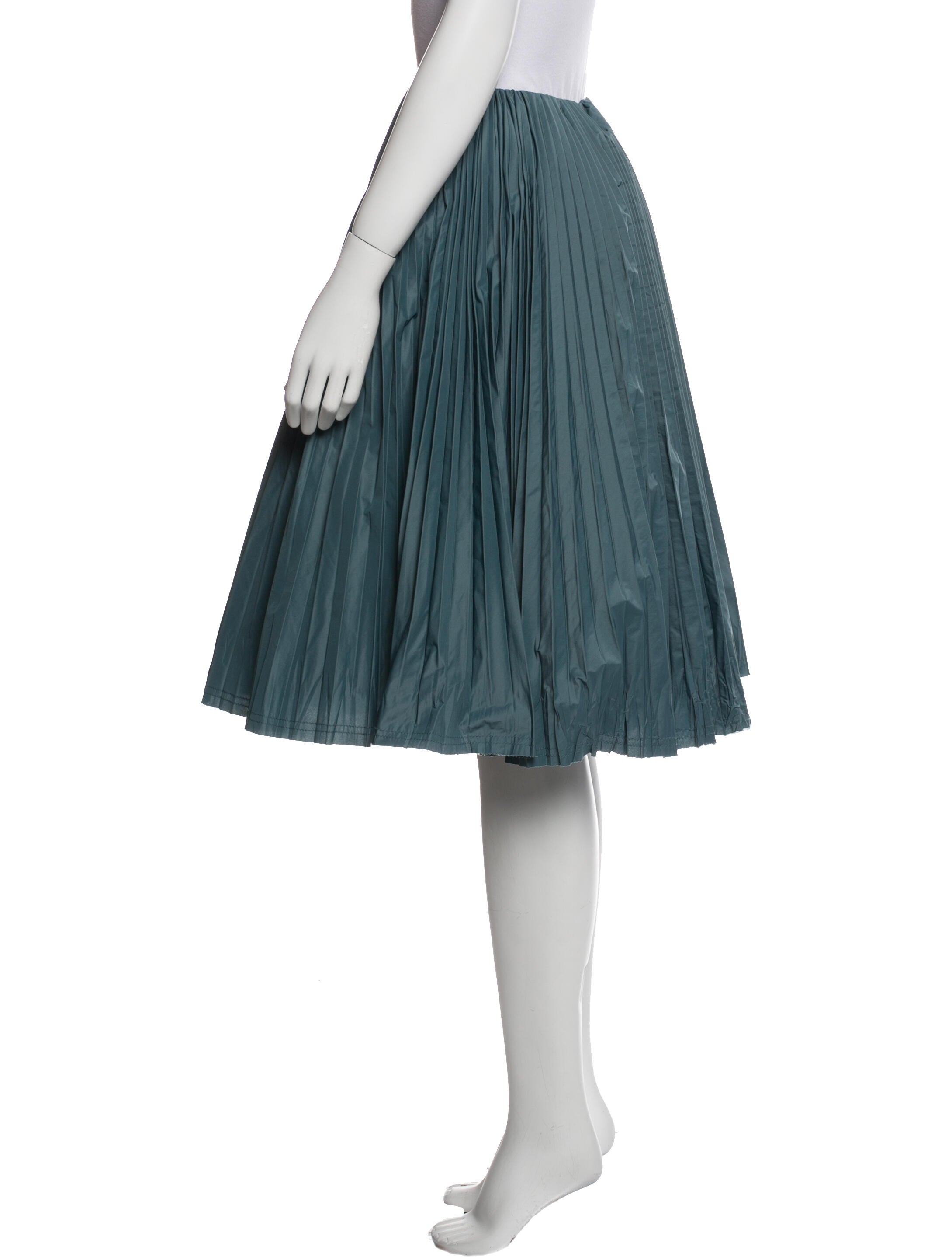Tia Cibani Pleated Accents Knee-Length Skirt
