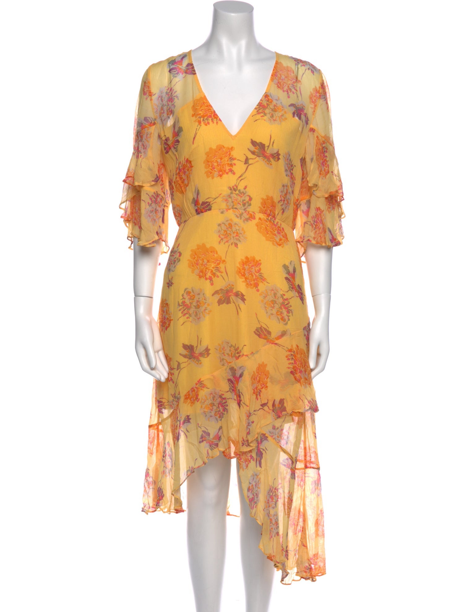 Talulah Floral Print Midi Length Dress