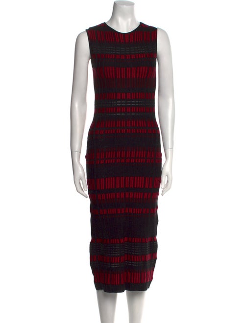 RVN Striped Midi Length Dress