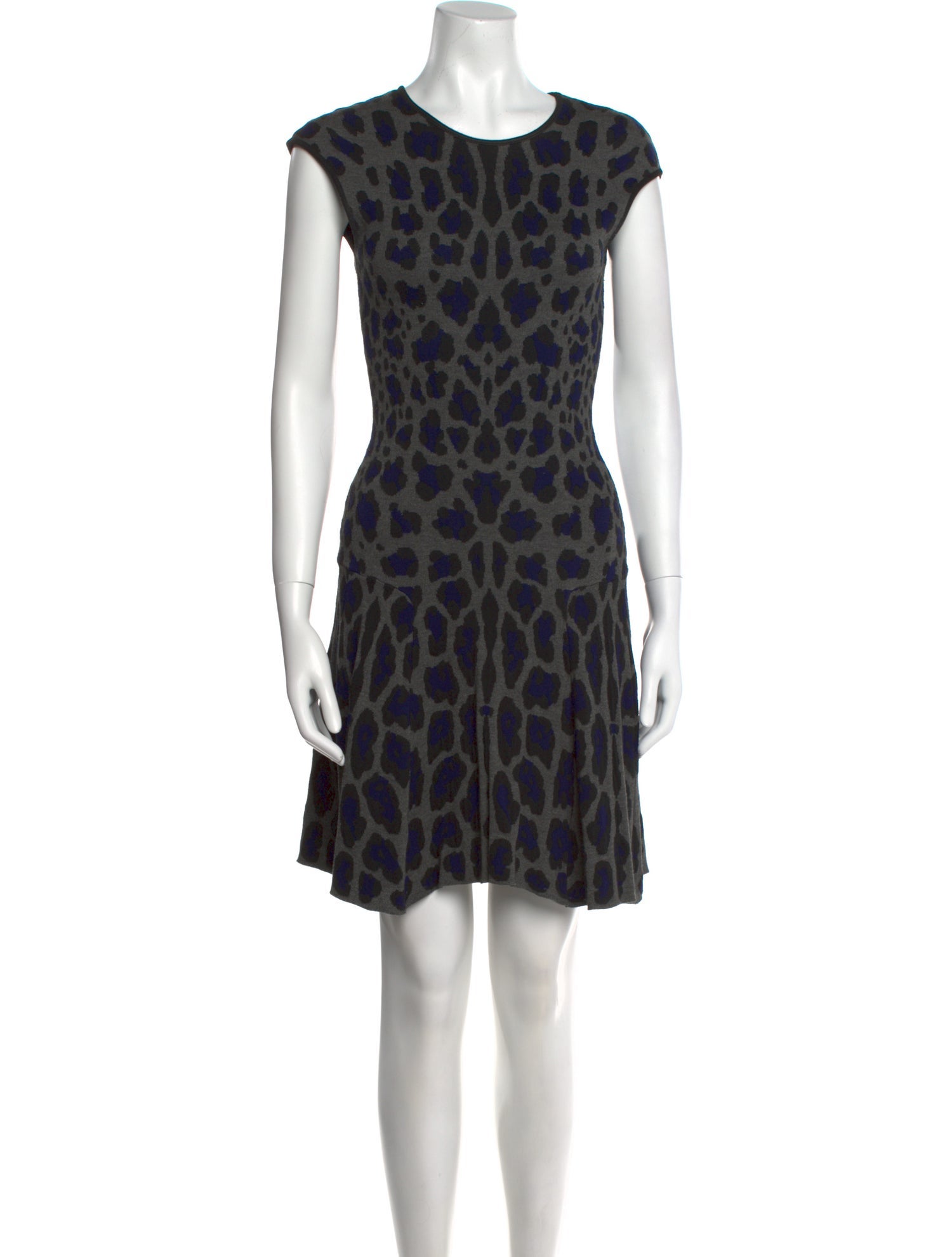 RVN Animal Print Knee-Length Dress