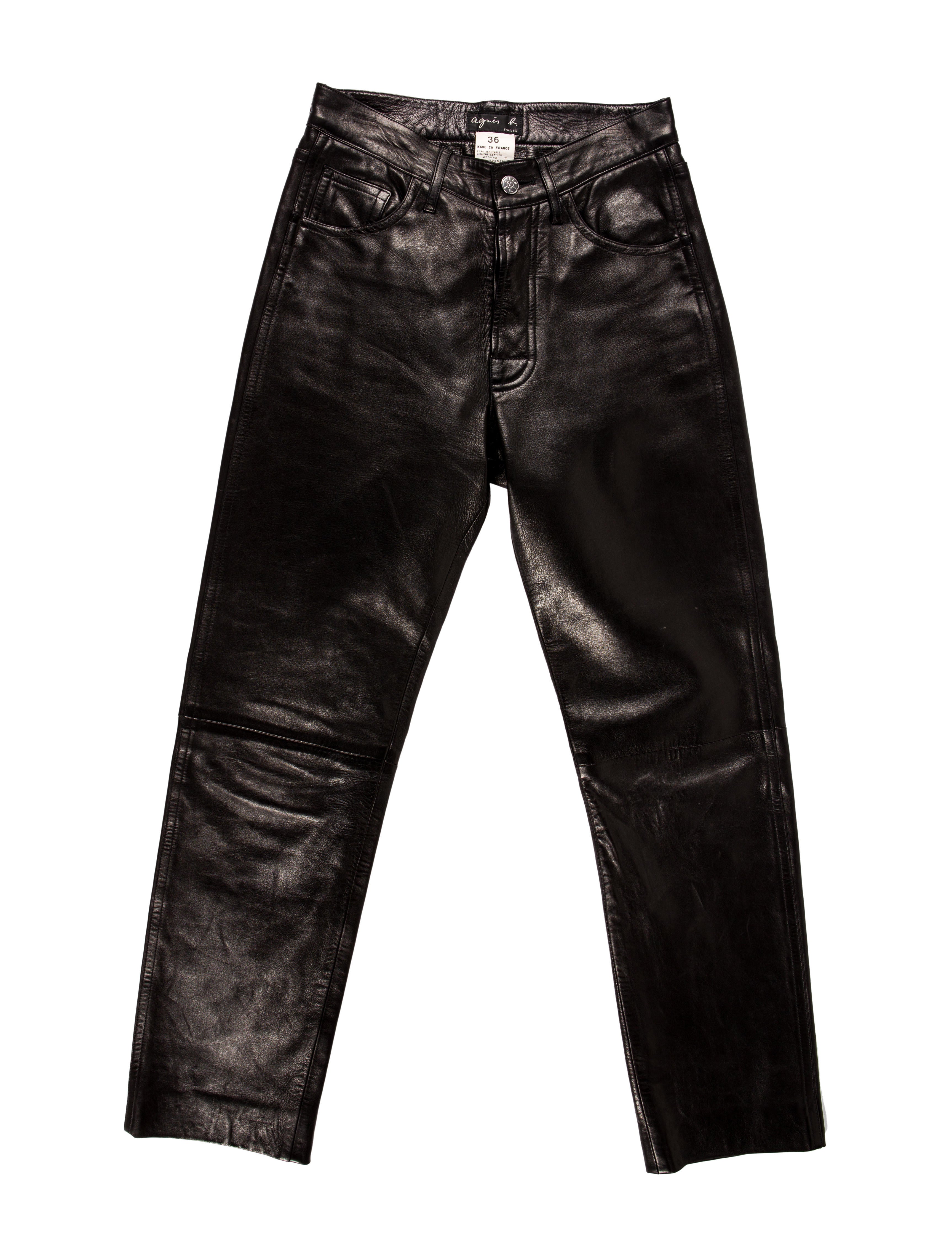 Agnes B. Leather Pants - Black Pants, Clothing - W5A20016 | The  