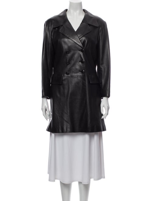 Agnes B. Leather Evening Jacket Black