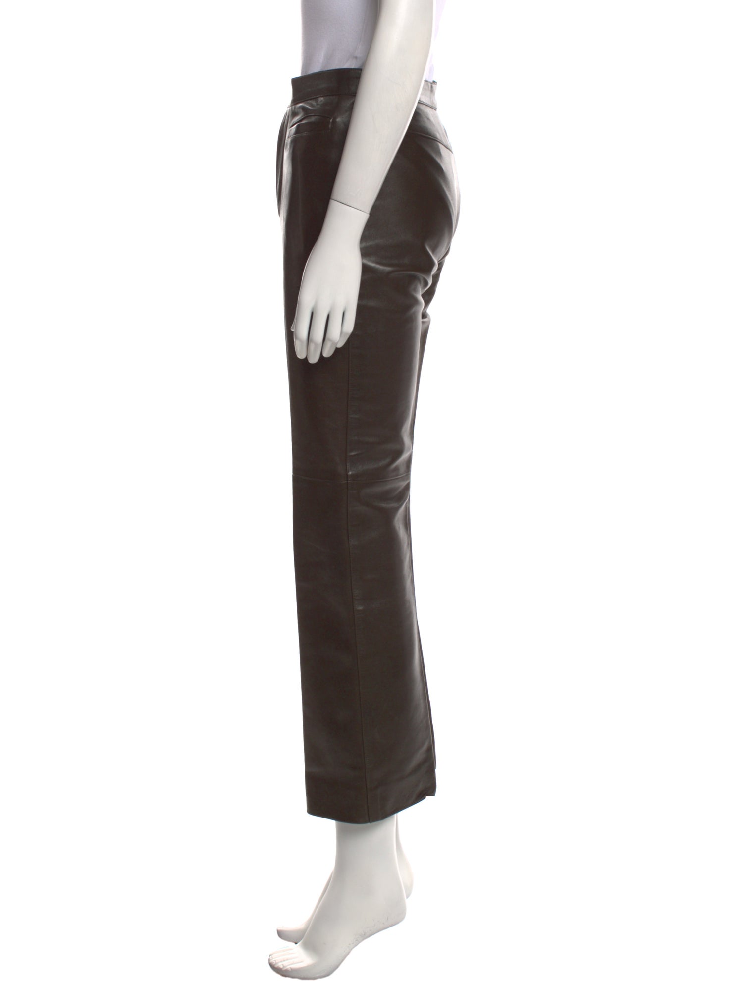 Agnes B. Leather Straight Leg Pants