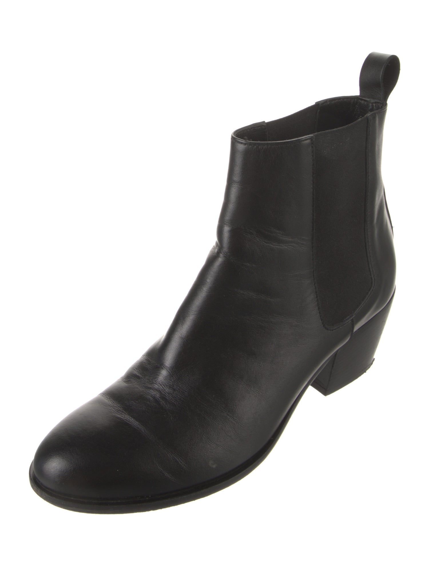 Agnes B. Leather Chelsea Boots