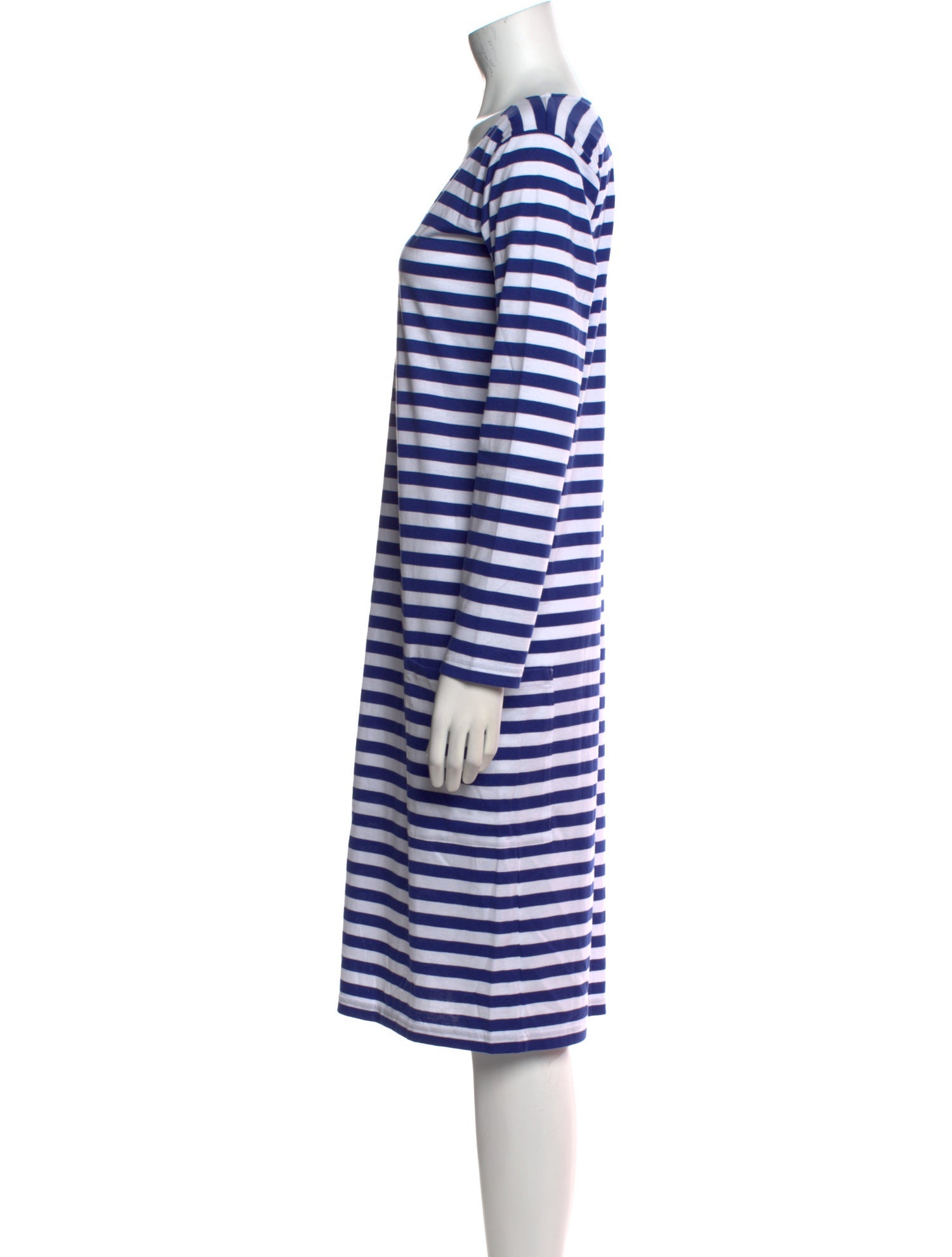 Agnes B. Striped Midi Length Dress