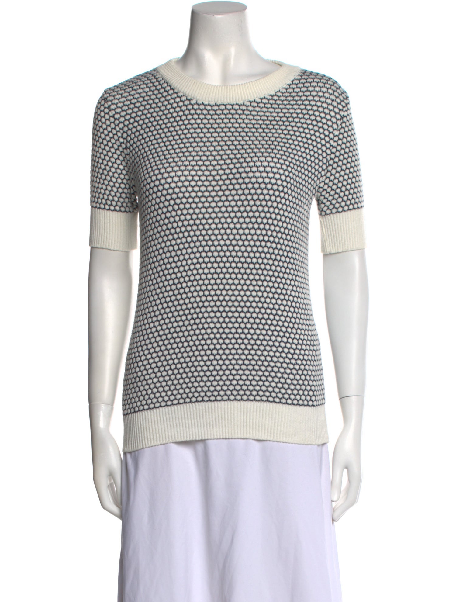 Agnes B. Printed Crew Neck Sweater