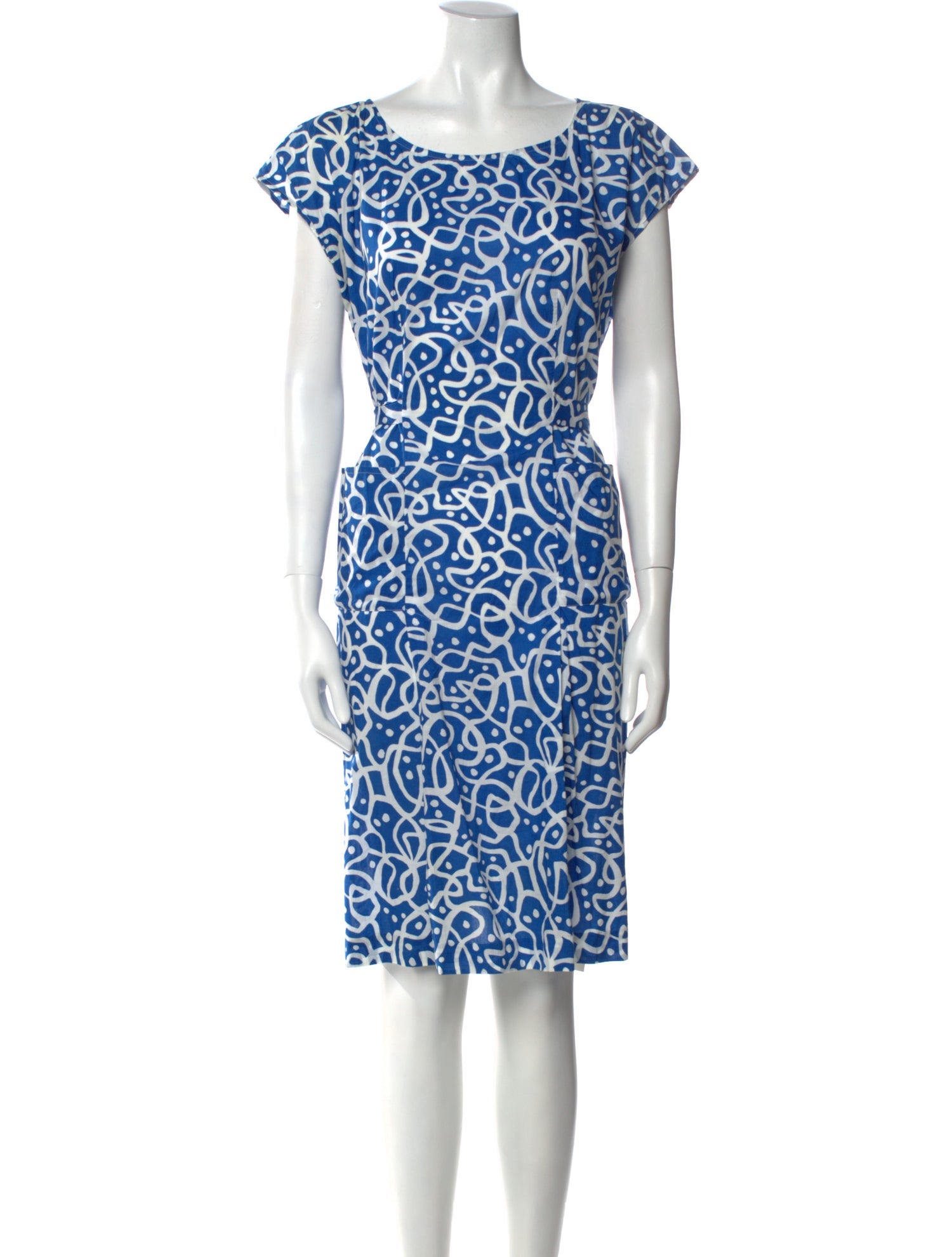 Agnes B. Printed Knee-Length Dress