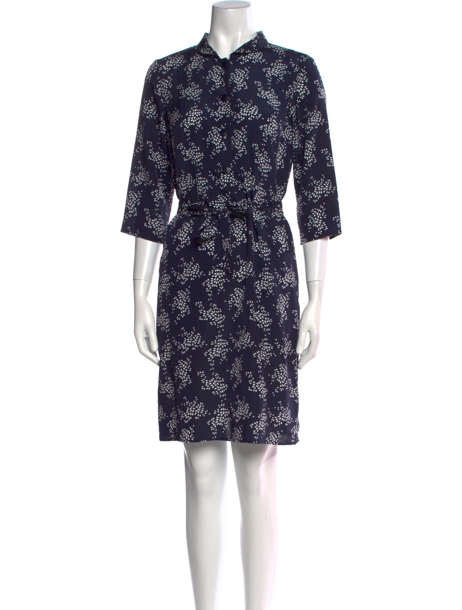 Agnes B. Floral Print Knee-Length Dress