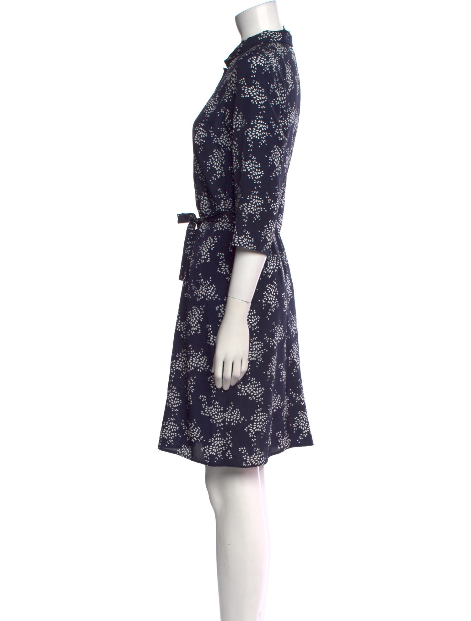 Agnes B. Floral Print Knee-Length Dress