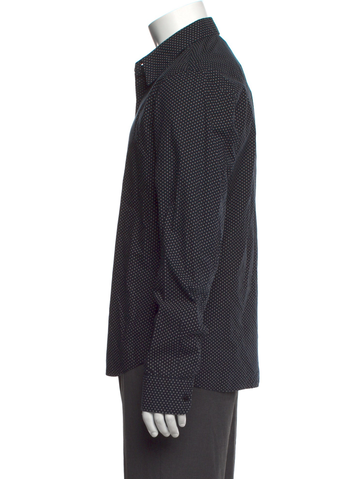 Agnes B. Polka Dot Print Long Sleeve Shirt