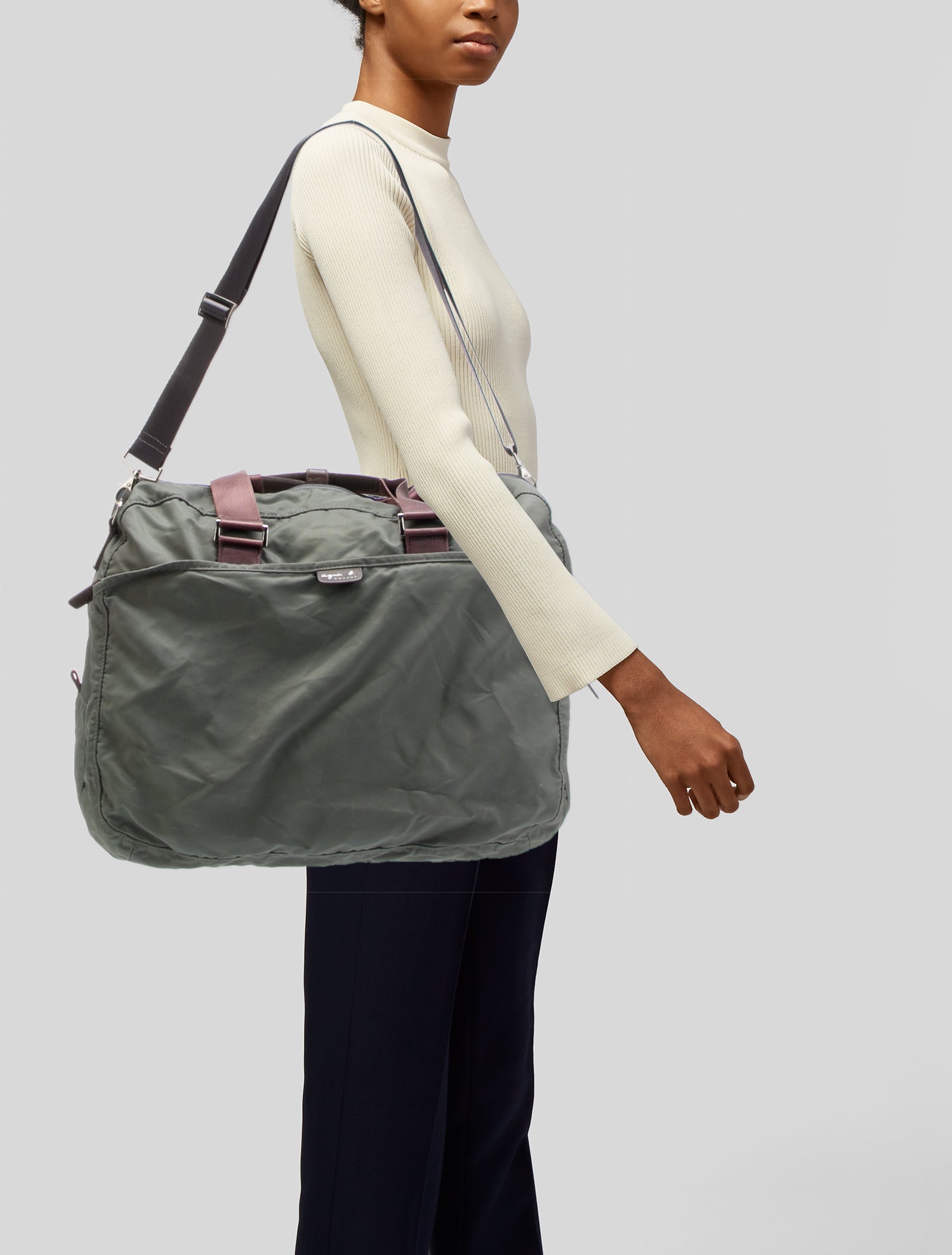 Agnes B. Nylon Weekender Bag