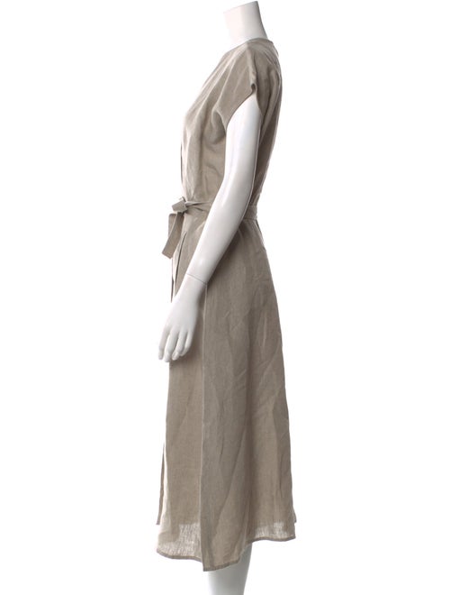 Agnes B. Linen Midi Length Dress