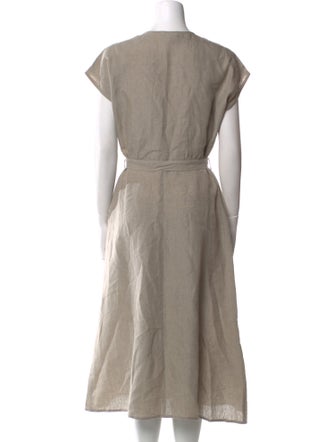 Agnes B. Linen Midi Length Dress