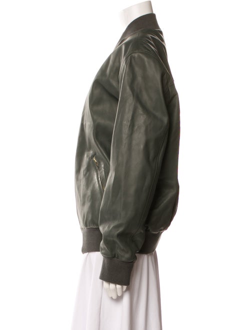 Agnes B. Leather Bomber Jacket