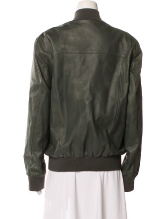 Agnes B. Leather Bomber Jacket