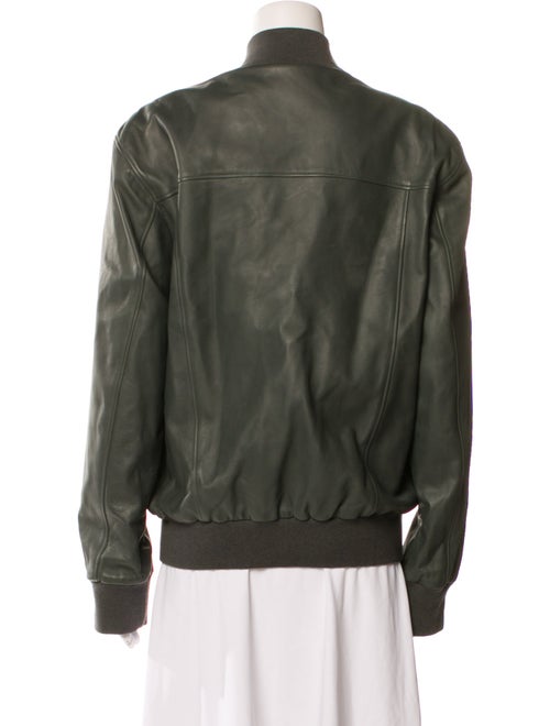 Agnes B. Leather Bomber Jacket
