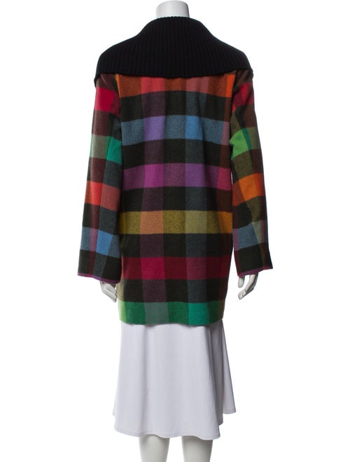 Agnes B. Wool Plaid Print Coat
