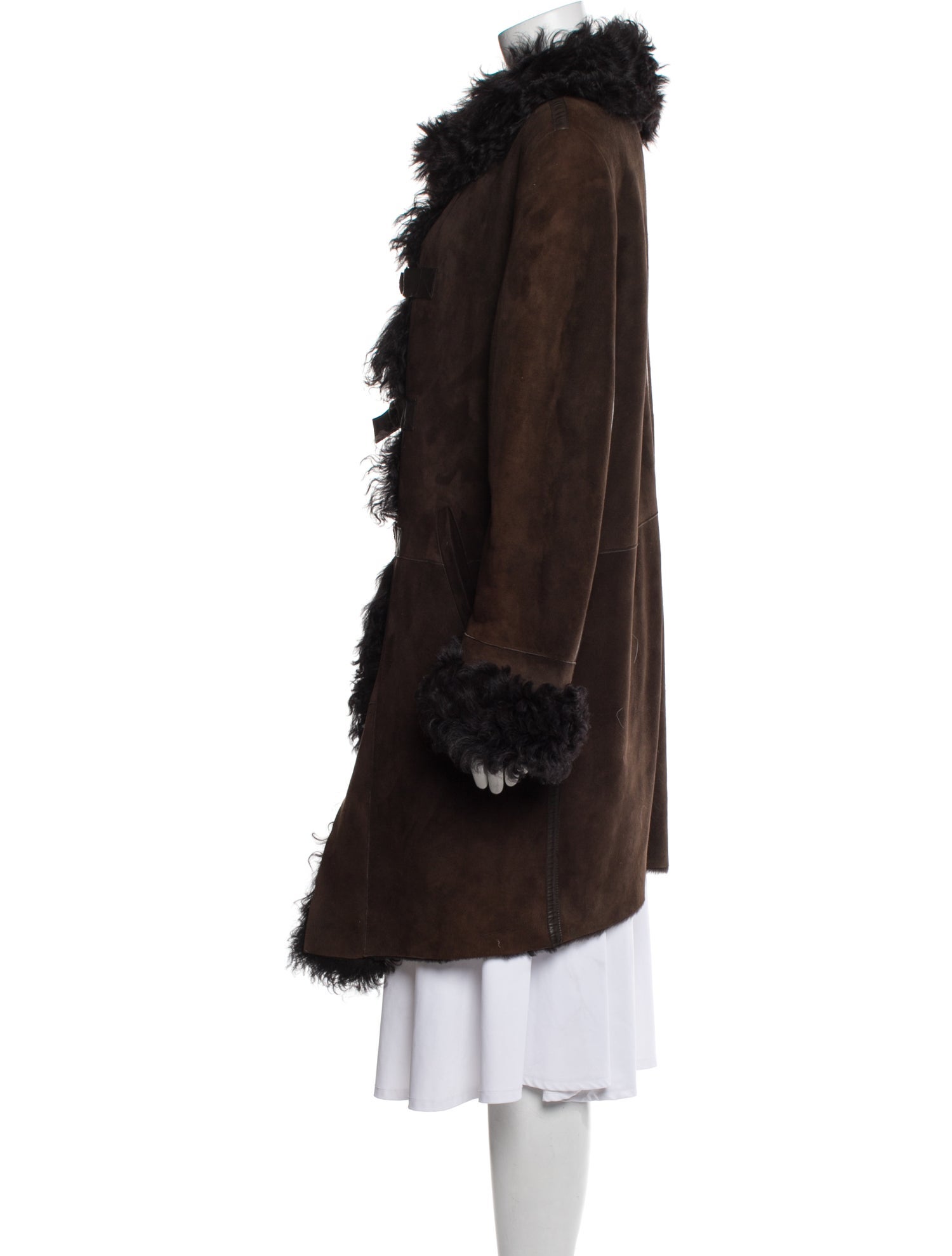 Agnes B. Lambskin Faux Fur Coat