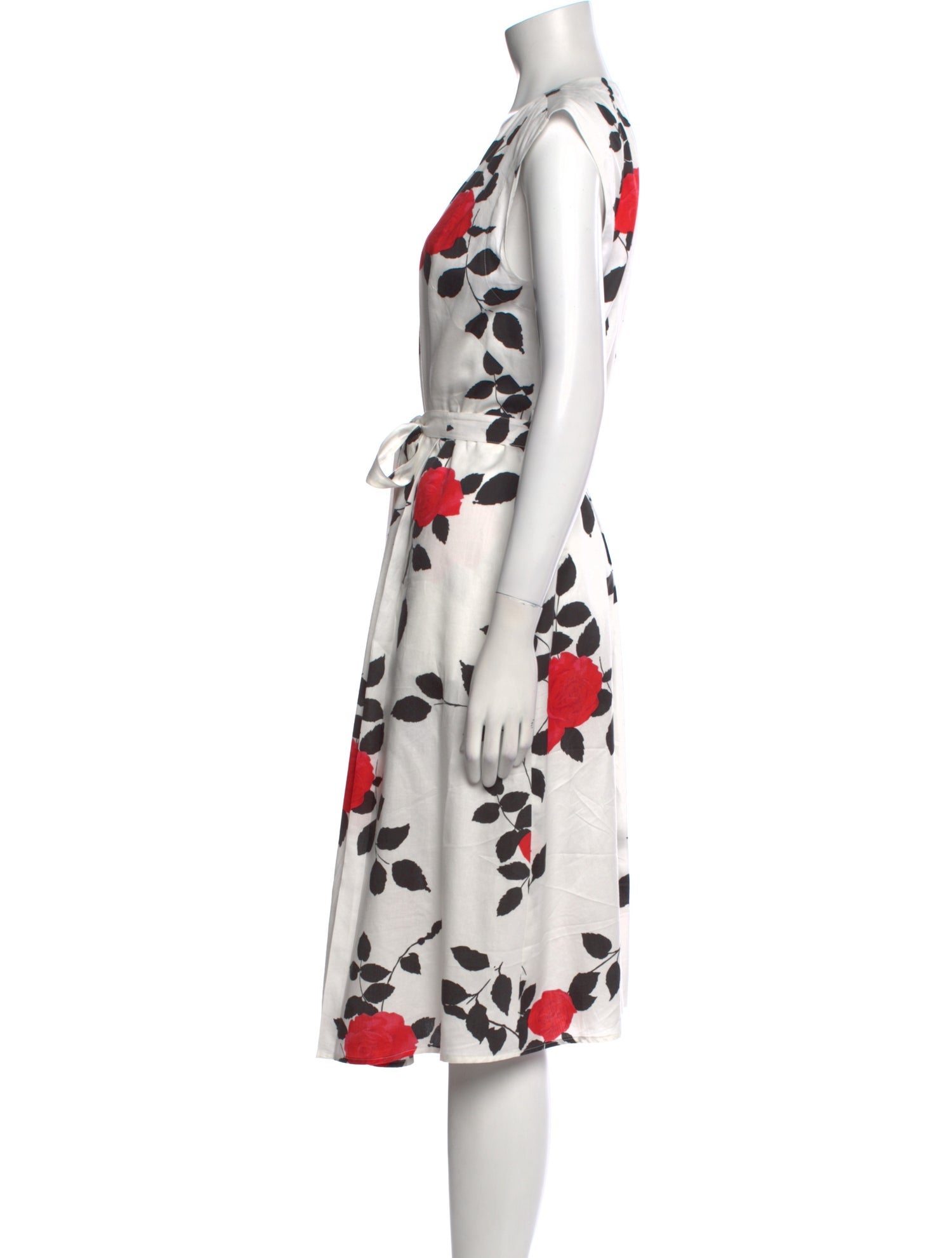 Agnes B. Floral Print Midi Length Dress