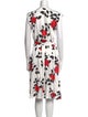 Agnes B. Floral Print Midi Length Dress