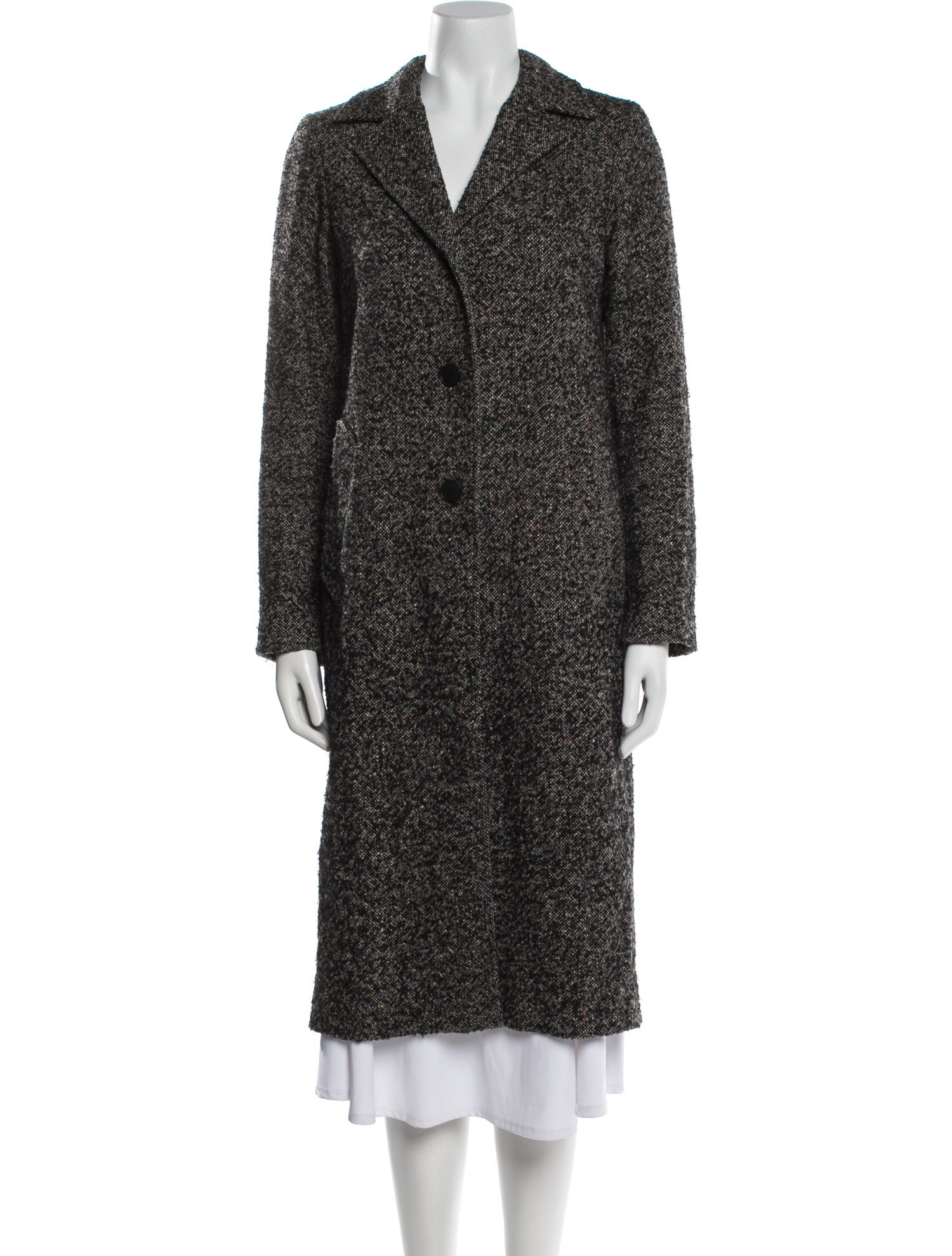 Agnes B. Wool Tweed Pattern Coat