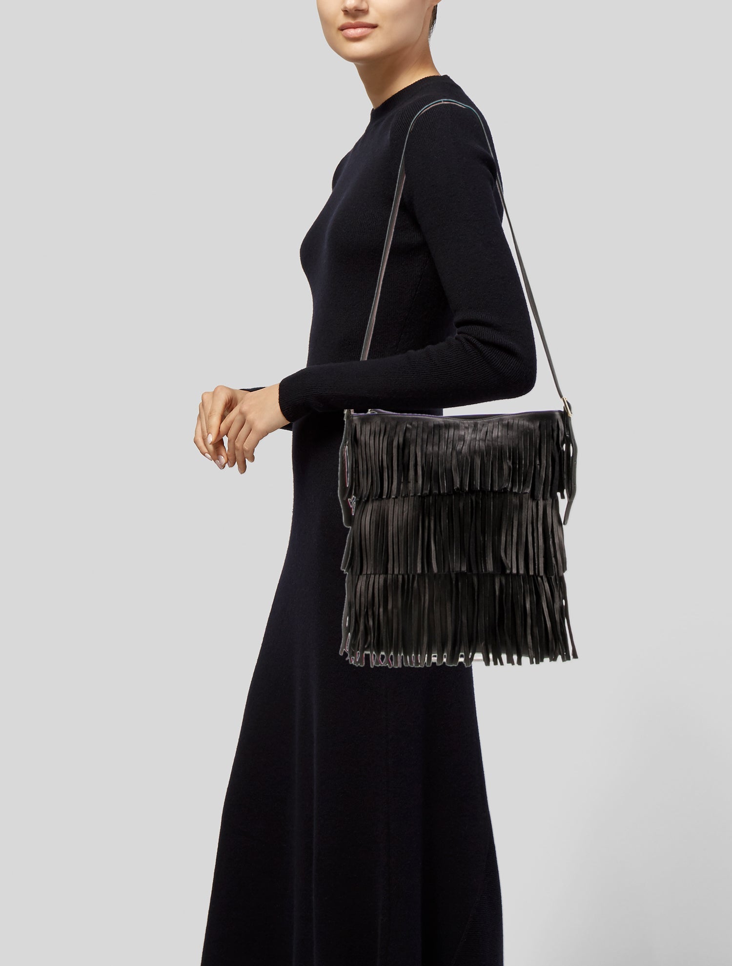 Agnes B. Leather Shoulder Bag